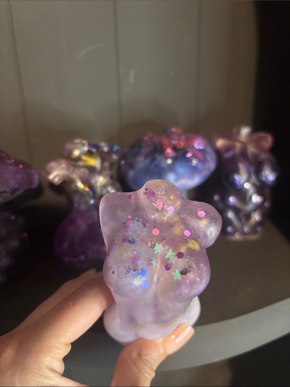 NWT Handcrafted Pink Purple Galaxy Female Torso Accent Sculpture - Picture 7 of 7